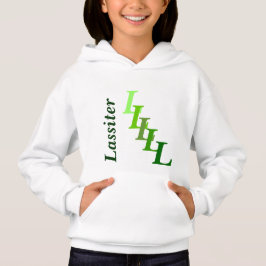 T-shirt - Nom et initiale décalée en vert