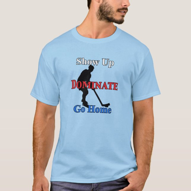 T-shirt Nom et numéro sur le dos Joueurs sérieux de hockey (Devant)