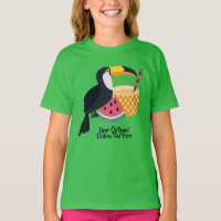 Nom et texte personnalisés Illustration Toucan