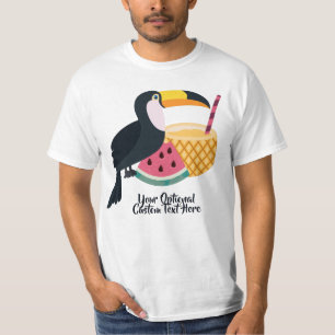 T-shirt Nom et texte personnalisés Illustration Toucan