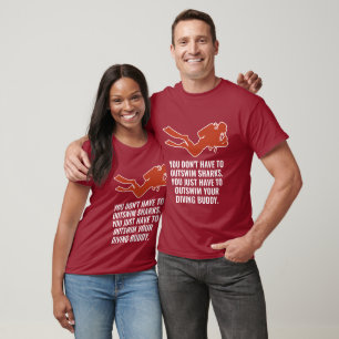 T-shirt Nom et texte personnalisés Plongée sous-marine