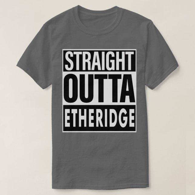 T-shirt Nom Etheridge Stright Outta Etheridge (Design devant)