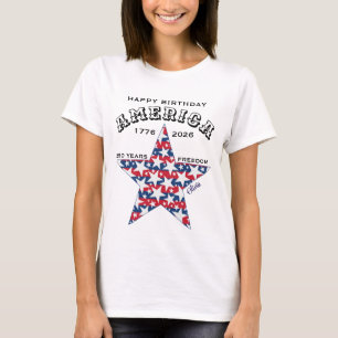 T-shirt Nom    Étoiles Féminines du 250e Anniversaire de l