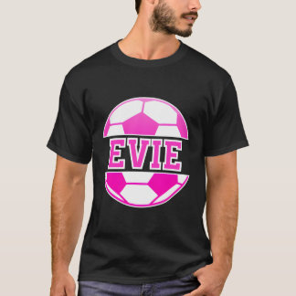 T-shirt Nom Evie Football Jouer Football Sports Fan Balls