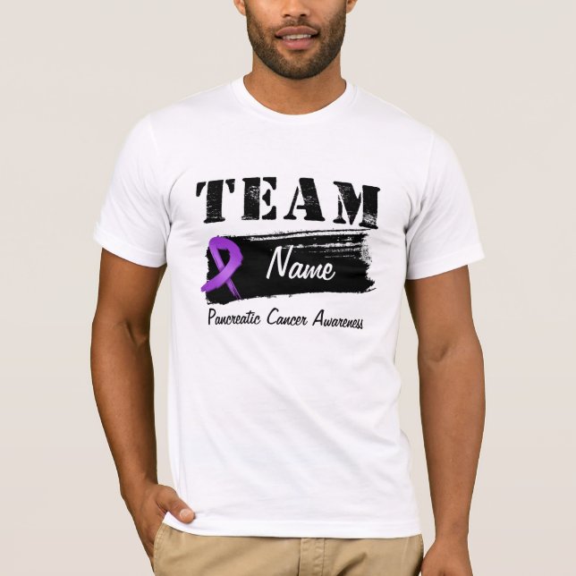 T-shirt Nom fait sur commande d'équipe - Cancer (Devant)