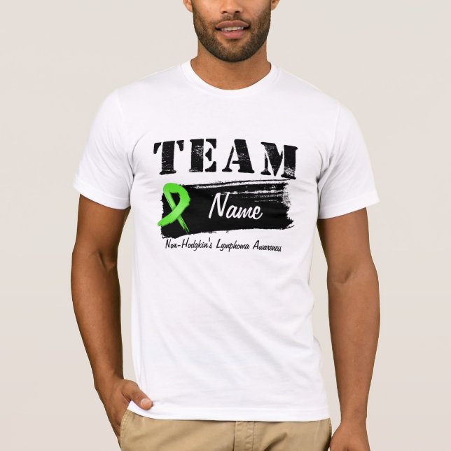 T-shirt Nom fait sur commande d'équipe - lymphome non (Devant)