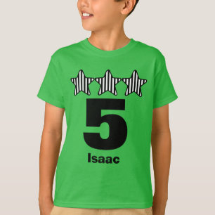 T-shirt Nom fait sur commande V25 de grand nombre de 5