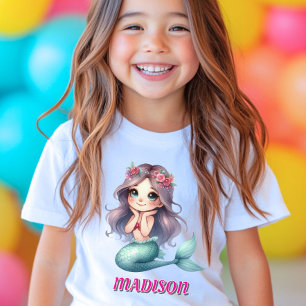 T-shirt Nom Filles de sirènes personnalisées