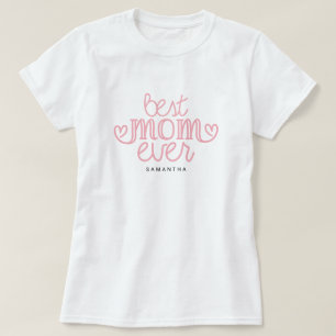 T-shirt Nom Meilleure maman Jour de la typographie Personn