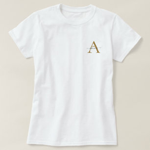 T-shirt Nom minimal simple du monogramme initial