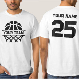 T-shirt Nom, nom et nom de l'équipe de basket-ball personn