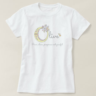 T-shirt Nom olive de filles et signification de la chemise
