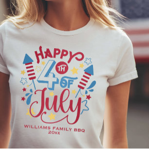 T-shirt Nom personnalisé 4 juillet