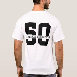 T-shirt Nom personnalisé 50e anniversaire Moderne