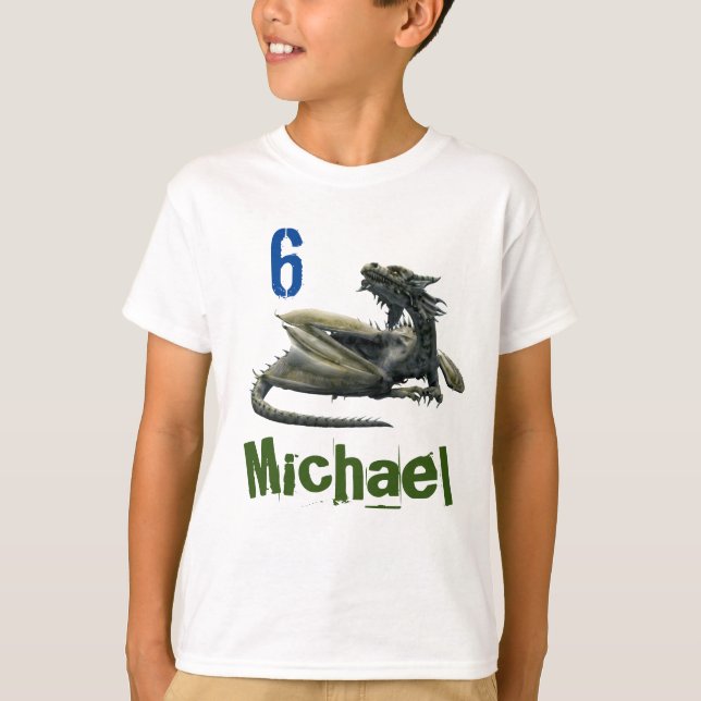 T-shirt Nom personnalisé Age Dragon (Devant)