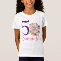 Nom personnalisé Age Unicorn Floral