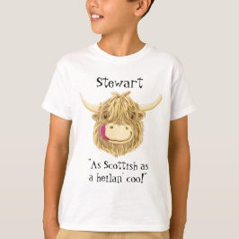 T-shirt Nom personnalisé aussi écossais comme vache des