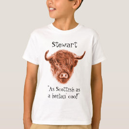 T-shirt Nom personnalisé aussi écossais comme vache des