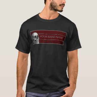 T-shirt Nom personnalisé Band T Skull Rock Heavy Metal Mus