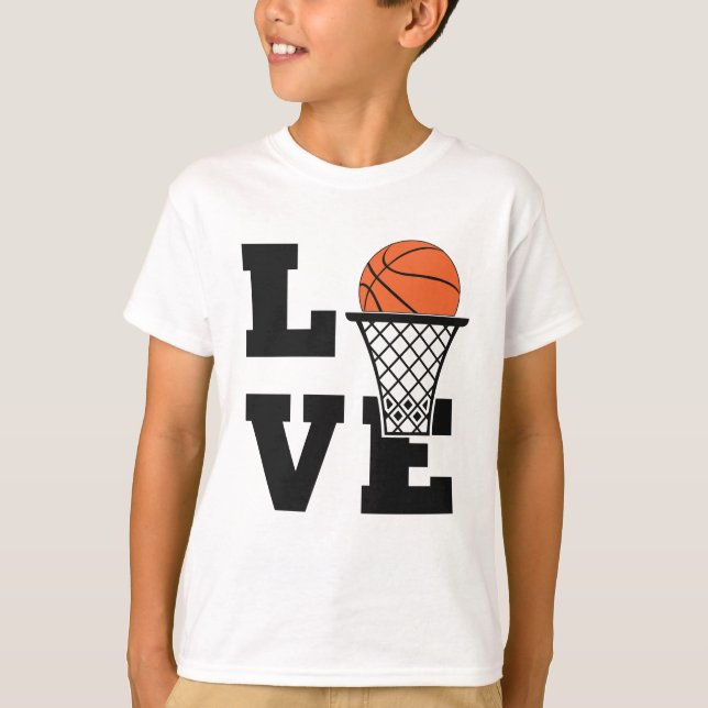 T-shirt Nom personnalisé Basketball Love (Devant)