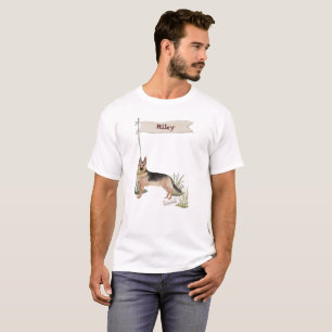 T-shirt Nom personnalisé Berger allemand Chien de compagni