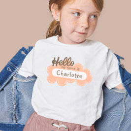 T-shirt Nom personnalisé Bonjour Mon nom Premier jour de l