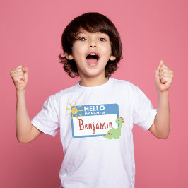 T-shirt Nom personnalisé Bonjour Mon nom Premier jour de l