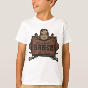 T-shirt NOM PERSONNALISÉ Canons Cowboy Connexion Western R