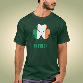 T-shirt Nom personnalisé Celtic Irlande Shamrock Drapeau i