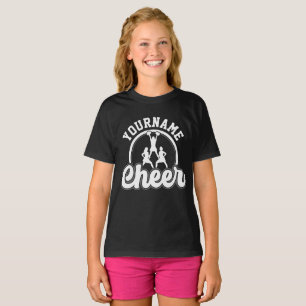 T-shirt NOM personnalisé Cheer Team Varsity Pom-pom girl