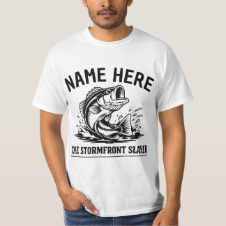 T-shirt Nom personnalisé Classique Pêche à la basse Tempêt