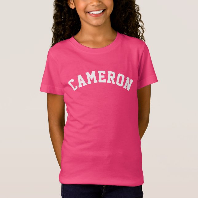 T-Shirt Nom personnalisé Collège Typographie athlétique ro (Devant)