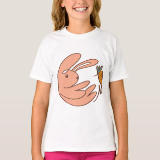 T-shirt Nom personnalisé Cute Bunny et Carrot Animal Art