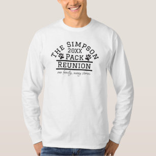 T-shirt Nom personnalisé Date Réunion du pack Wolf