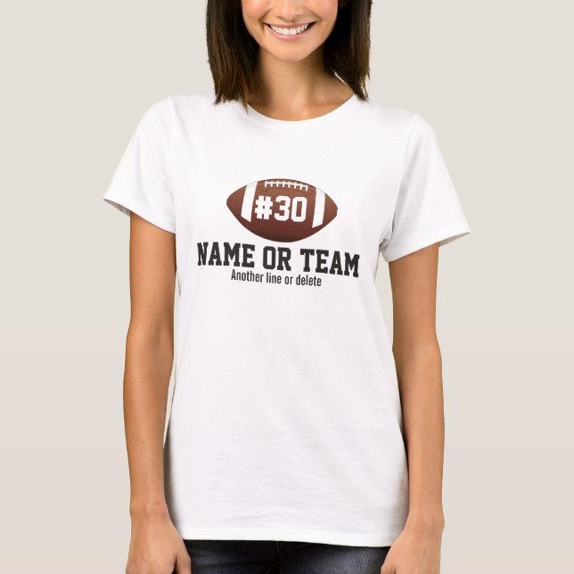 T-shirt Nom personnalisé de conception du football, (Devant)