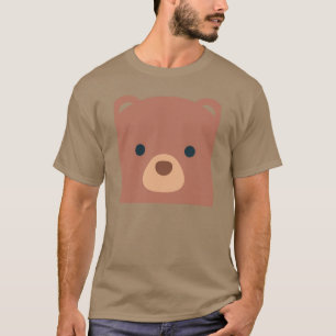 T-shirt Nom personnalisé de l'ours mignon Brown Chemise