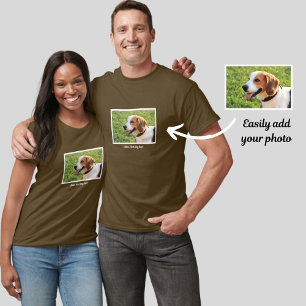 T-shirt Nom personnalisé de photo de chien de beagle et d