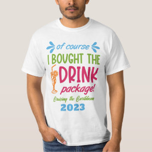 T-shirt Nom personnalisé, destination et année Boissons de