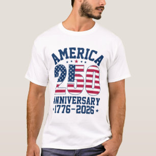 T-shirt Nom personnalisé (dos) Gras Simple Amérique 250 An