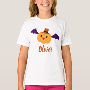 T-shirt Nom personnalisé du Citrouille orange migre Hallow