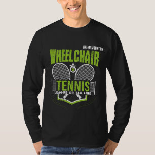 T-shirt Nom personnalisé du club de tennis en fauteuil rou