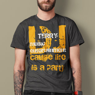 T-shirt Nom personnalisé du DJ de typographie