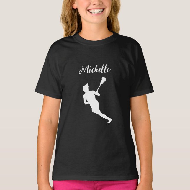 T-shirt Nom personnalisé du Lacrosse Player (Devant)