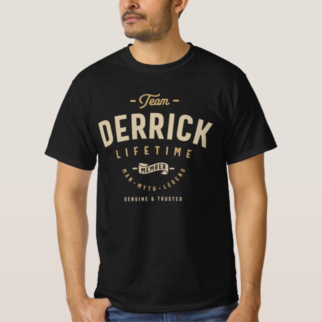 T-shirt Nom personnalisé du membre à vie de l'équipe Derri (Devant)