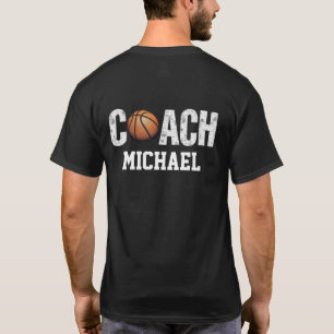 T-shirt Nom personnalisé entraîneur de basket-ball tee per