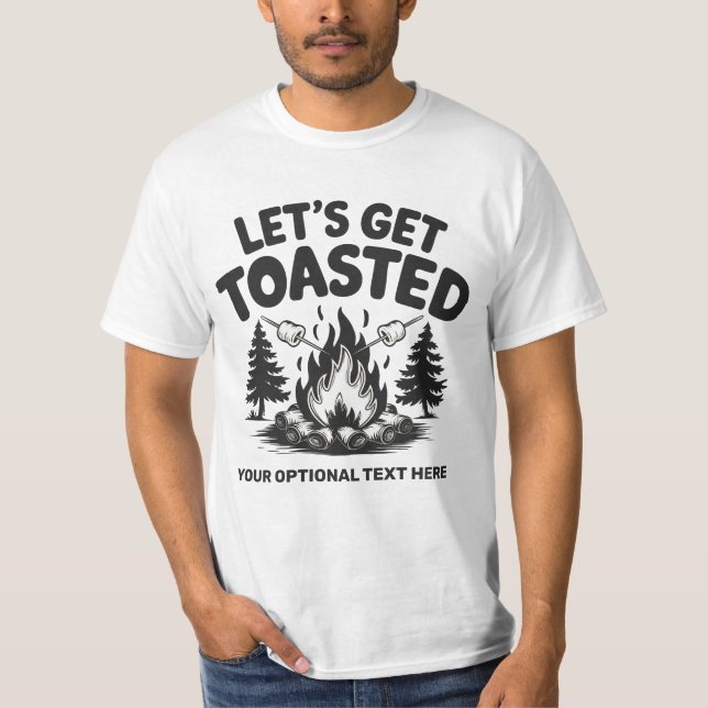 T-shirt Nom personnalisé et camping avec texte (Devant)