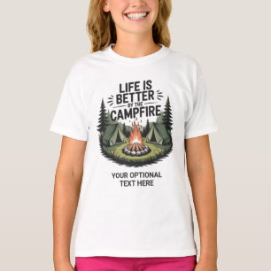 T-shirt Nom personnalisé et camping avec texte
