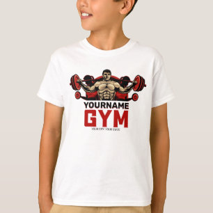 T-shirt NOM personnalisé Fitness Accueil GYM Poids Lifting