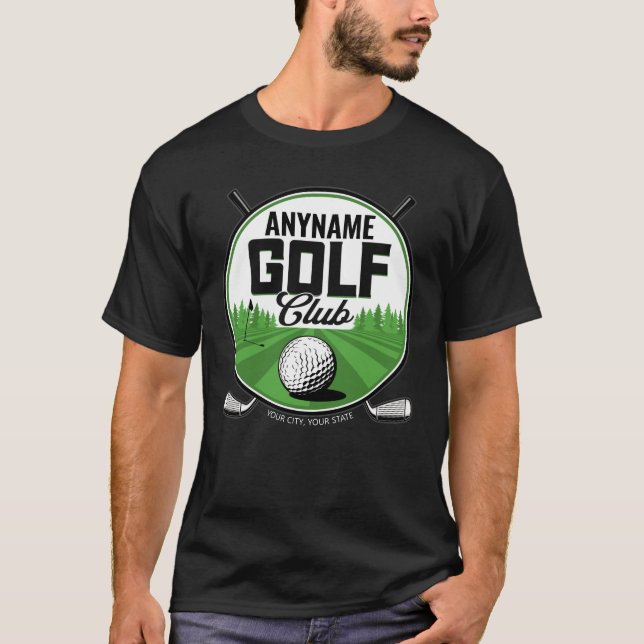 T-shirt NOM personnalisé Golfing Pro Golf Club Player (Devant)