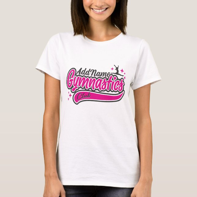 T-shirt NOM personnalisé Gymnaste Split Leap Gymnastique (Devant)